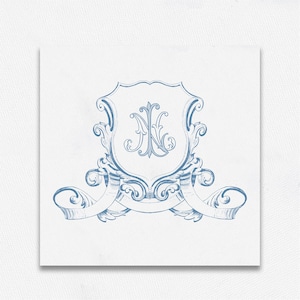 NL-LN Monogramm, elegantes Vintages Hochzeitsmonogramm-Kamm, Hochzeitsmonogramm, Hochzeitswappen, Monogramm, antikes Monogramm, sofort-Download-Initialen