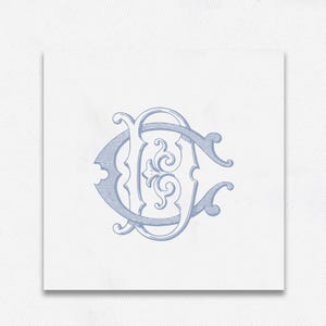 CD-DC Intertwined Wedding Monogram: Ornate Custom Design (Digital Download)