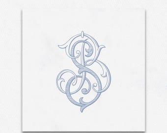 Vintage SB/BS Intertwined Wedding Monogram (Digital Download)