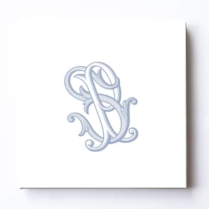 SP-PS Wedding Monogram: Ornate Intertwined Design (Digital Download)
