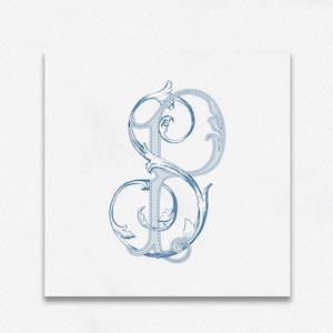 SP-PS monogram, custom monogram, wedding monogram, handmade, wedding logo,  ornate monogram, intertwined, wedding desing, digital download