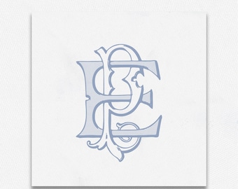 EP-PE Wedding Monogram: Ornate Intertwined Design (Digital Download)