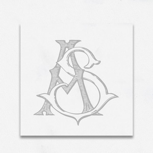 AS,SA monogram, custom monogram, wedding monogram, handmade, instant download initials, ornate monogram,locked monogram