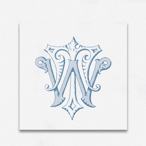 WT-TW monogram, custom monogram, wedding monogram, handmade, wedding logo,  ornate monogram, intertwined, wedding desing, digital download