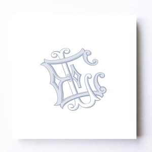 EL-LE Wedding Monogram: Ornate Intertwined Design (Digital Download)