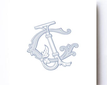 Ornate GJ Wedding Monogram Logo (Digital Download)