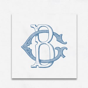 Monogramme GB-BG, monogramme personnalisé, monogramme de mariage, fait main, logo de mariage, monogramme orné, entrelacé, conception de mariage, téléchargement numérique