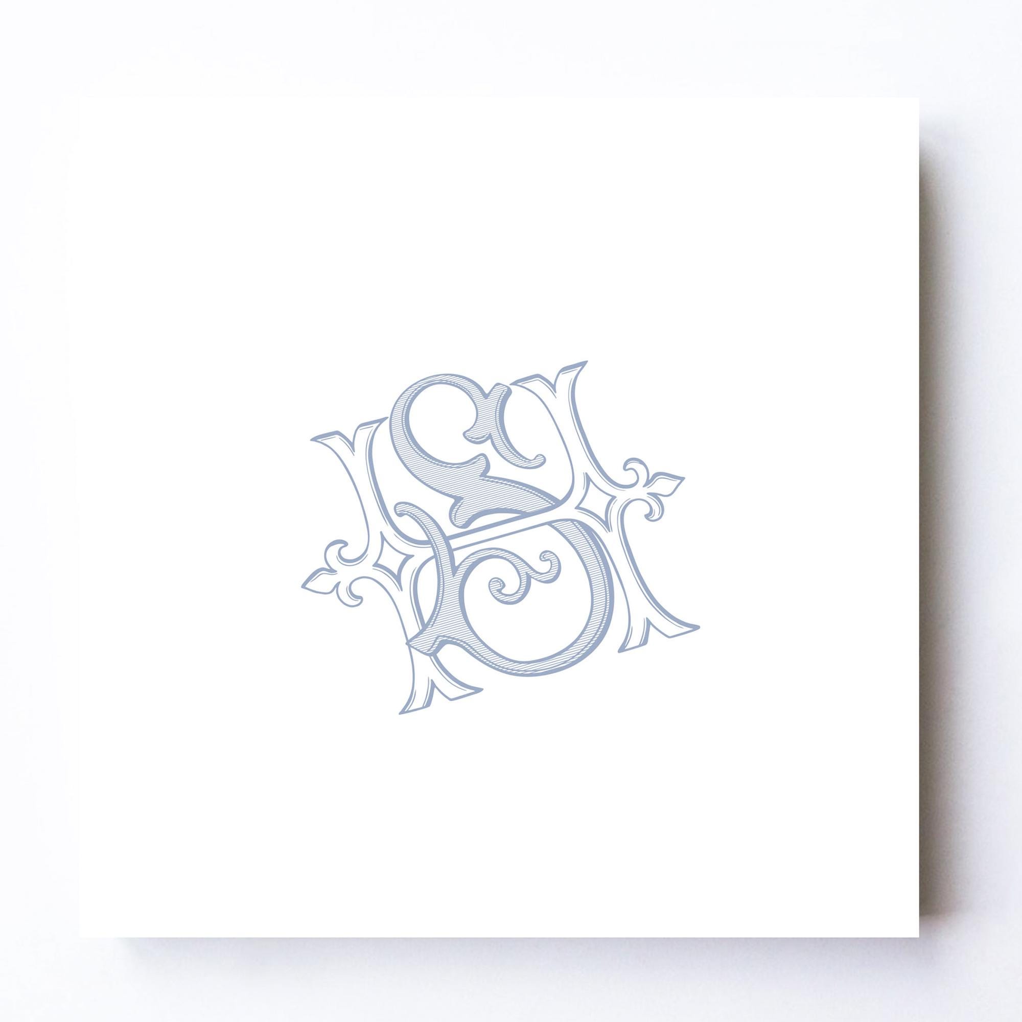 SH-HS Ornate Wedding Monogram (digital Download) - Etsy