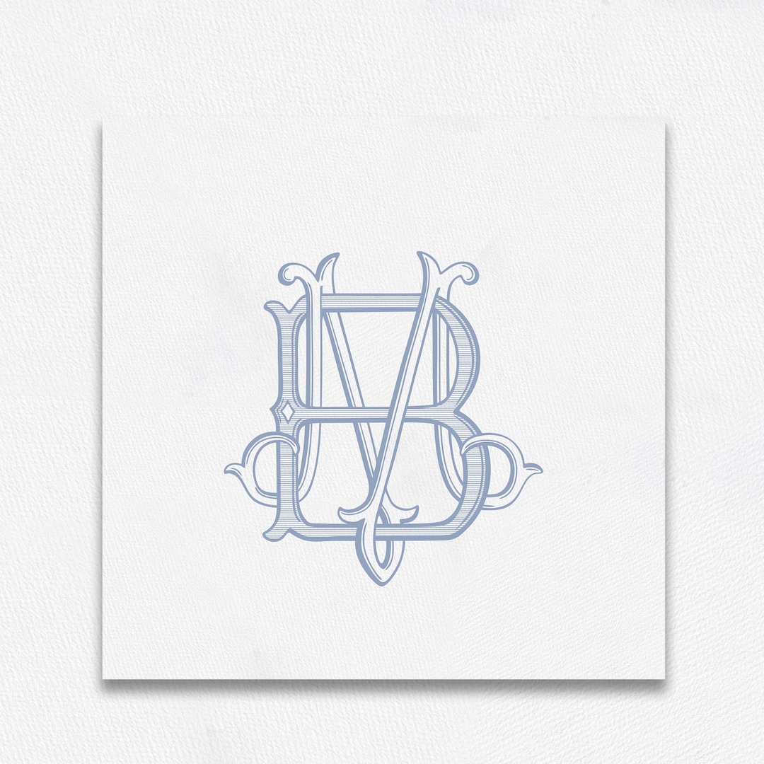 BM - MB Ornate Wedding Monogram (digital Download) - Etsy