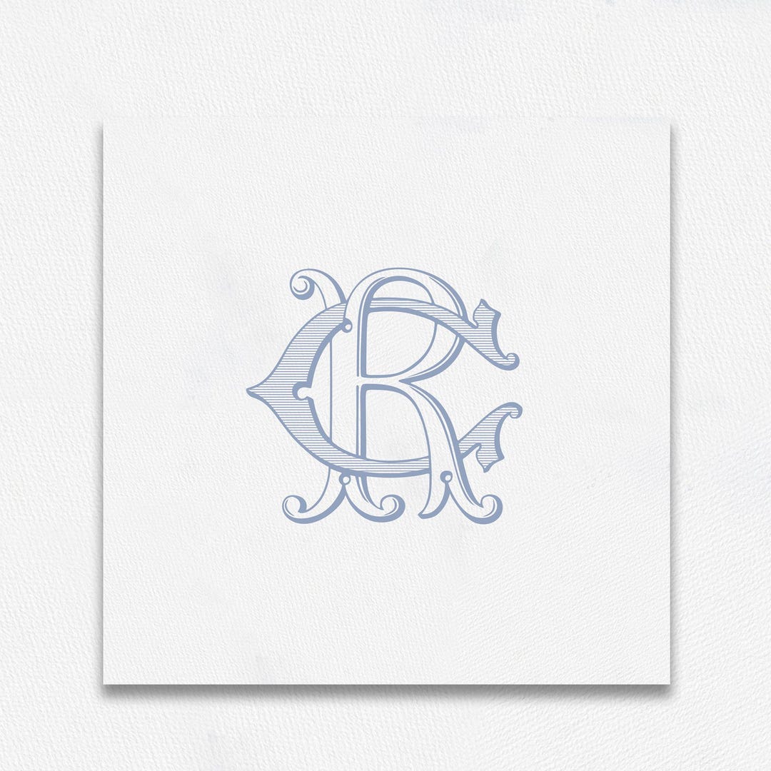 Intertwined A R Monogram Vintage CR/RC Intertwined Wedding Monogram (digital Download) - Etsy