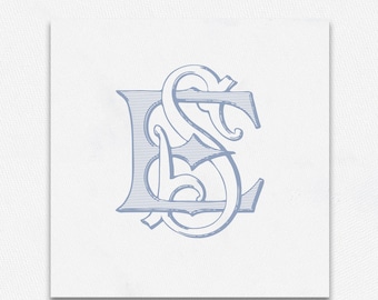 ES-SE Wedding Monogram: Ornate Intertwined Design (Digital Download)