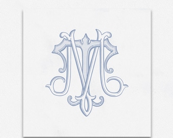 Ornate TM Intertwined Wedding Monogram (Digital Download)