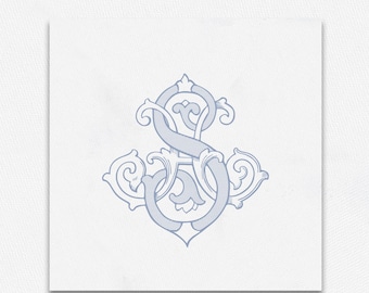SH-HS Ozdobny monogram ślubny (do pobrania cyfrowego)