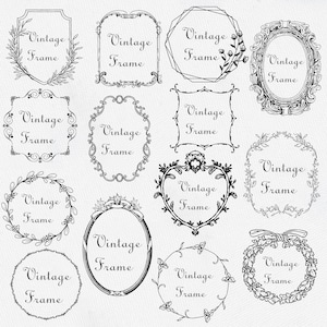 Exquisite Crest,Wedding crest, Vintage Frame, Floral crest, Ornate crest svg, Crest svg,  Crest Floral Vector Frames Bundle