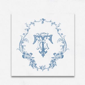 TE-ET Monogramm, elegantes Vintages Hochzeitsmonogramm-Kamm, Hochzeitsmonogramm, Hochzeitskamm, Monogramm, Blumenmonogramm, sofortiger Download-Initialen