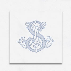 Monograma SN-NS, monograma personalizado, monograma de boda, hecho a mano, iniciales de descarga instantánea, monograma adornado, entrelazado
