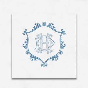 DH - HD Monogram,Elegant Vintage Wedding Monogram Crest ,Wedding Monogram,Monogram,Instant Download Initials