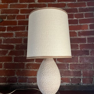 Wood and Ceramic Mid-Century Lamp