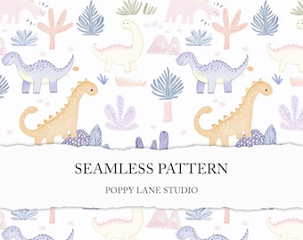 pastel dinosaur background, seamless dino pattern, baby dino seamless file, kids seamless, cute dinos digital paper, doodle seamless JPEG