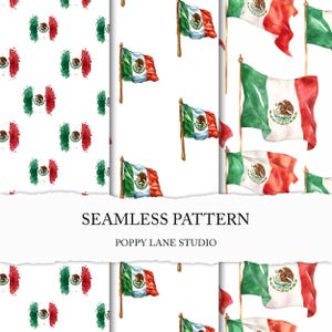 seamless Mexican flag background, seamless Mexico pattern, Bandera de México, Cinco de Mayo, seamless Mexican flag pattern, Independencia