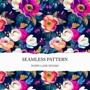 bold watercolor flower pattern, preppy floral background, neon floral surface design, seamless flower background, summer floral fabric print