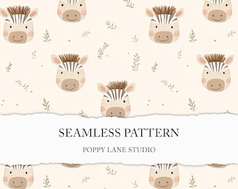 African animal seamless file, kids seamless, cute zebra pattern, zebra seamless background, boho pattern for kids, custom fabric zebra print