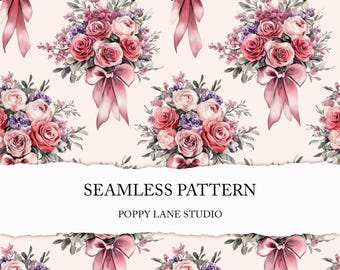 red flower bouquet pattern, burgundy floral background, flower posy seamless pattern, red flower arrangement digital paper, bunch of flowers