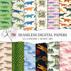 seamless crocodile pattern, crocodile background, crocodile digital paper, alligator seamless pattern, wildlife scrapbook paper, croco paper
