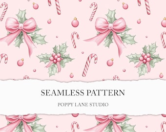 candy cane seamless pattern, pink Christmas candy background, pink Xmas seamless file, seamless candy cane seamless paper, commercial use
