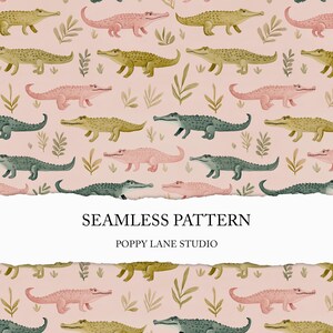 motif crocodile sans couture, fond rose croco, papier numérique alligator girly, crocodile preppy imprimable, fond numérique alligator, JPEG