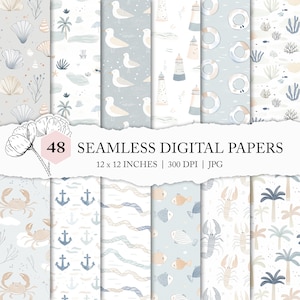 Pastell blaue maritime Muster, maritime Muster, maritimer Hintergrund, maritimes Muster, maritimes Papier, maritimes Muster