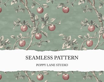 vintage apple surface pattern, retro apple background, seamless apple scrapbook paper, vintage apple pattern, apple seamless, commercial use