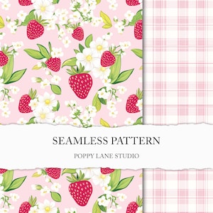 Arrière-plan transparent aux fraises, motif transparent aux fraises, joli papier numérique d'été, fichier numérique aux fraises, design textile aux fraises