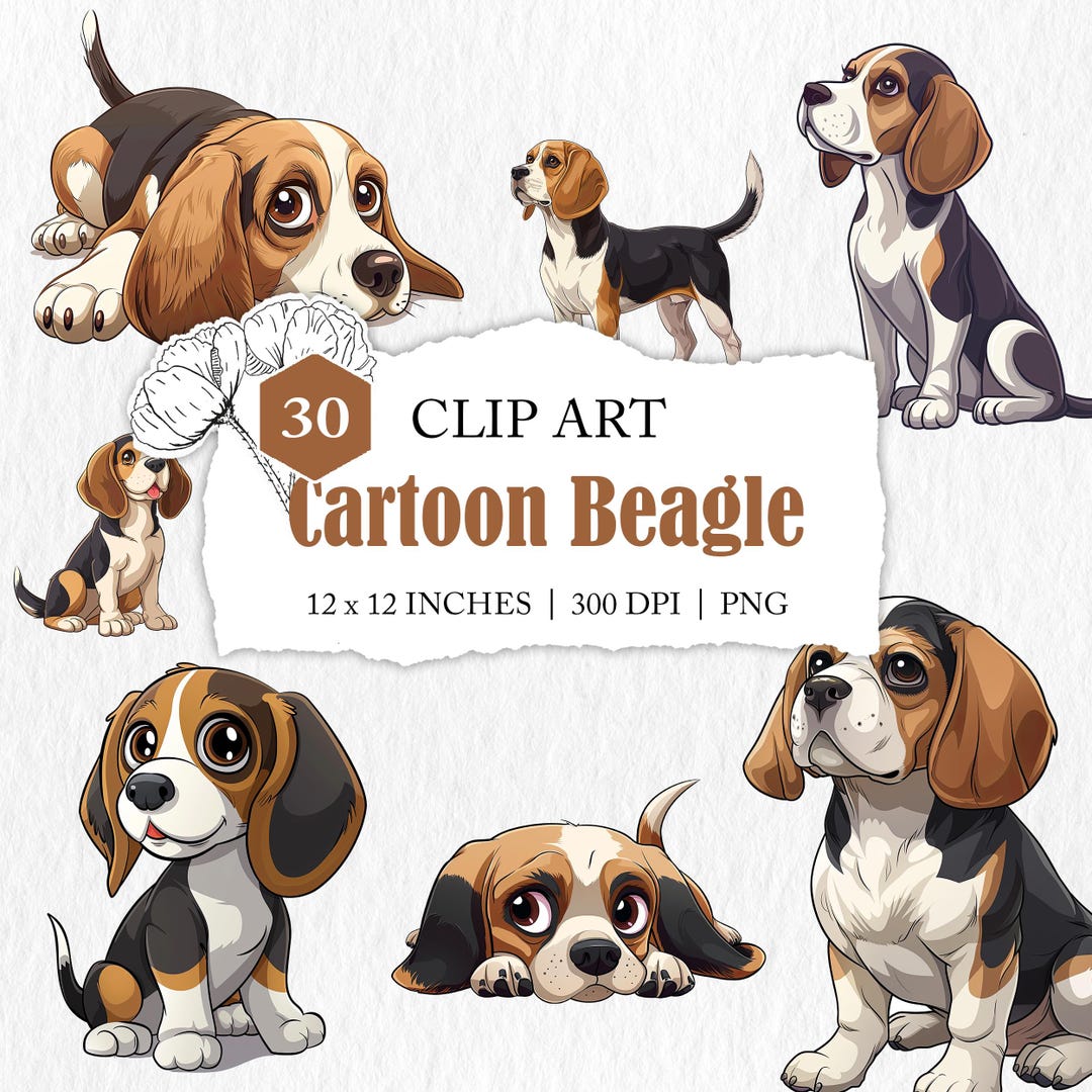 Beagle Clip Art, PNG Images, Cartoon Beagle Clipart, Cute Dog Clip Art ...
