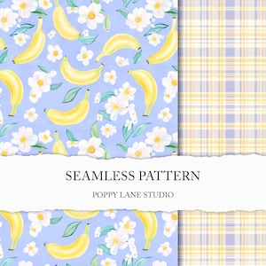 fond de banane sans couture, modèle sans couture de banane pastel, papier numérique de fruits mignons, fruits d'été, banane preppy imprimable, usage commercial