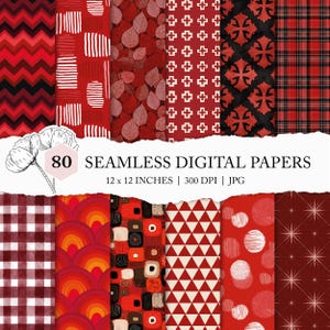 seamless assorted red pattern, red seamless geometric background, red basic digital paper, red geometric seamless files, mix & match JPEGs
