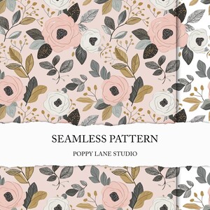 light pink rose seamless pattern, rose background, blush pink modern rose textile design, baby girl floral print, pink boho seamless florals