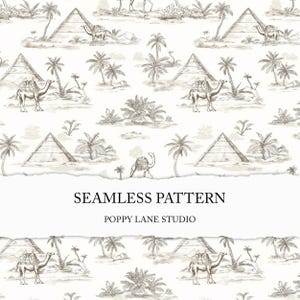 toile de jouy beige Egitto, motivo cammello senza soluzione di continuità, sfondo piramide senza soluzione di continuità, carta Egitto senza soluzione di continuità di colore neutro, toile cammello stampabile