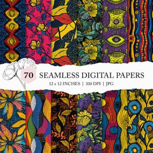 African background, Ankara seamless pattern, African Ankara wax digital pattern, Kwanzaa Black History Juneteenth printable, African wax JPG