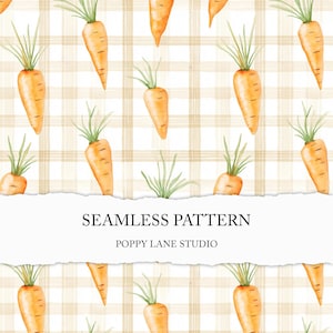 papier numérique à carreaux carottes, motif carottes sans couture cottagecore, fond carotte orange, impression végétarienne, légume aquarelle, nourriture transparente