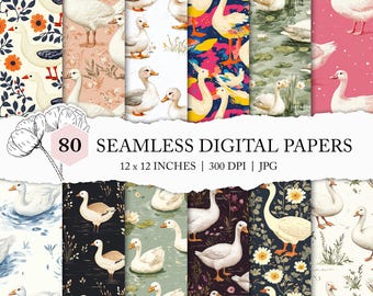 seamless goose background, goose pattern, goose fabric pattern, goose digital paper, goose seamless pattern, goose digital paper pack, JPEG