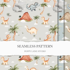 adorable dino printable, cute dinosaur pattern for kids, grey dino background, dinosaur printable paper, kids seamless, dino custom fabric