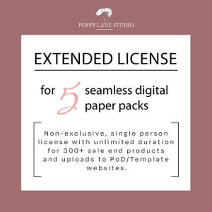 Extended Commercial License for Seamless Digital Paper Pack