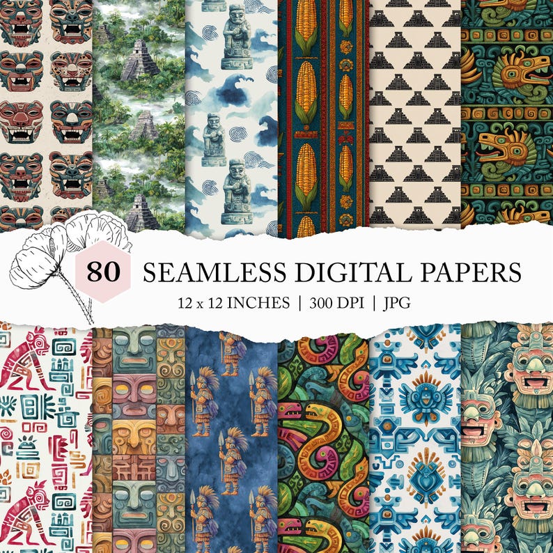 Ancient Mayan Pattern, Mexican Heritage, Seamless Maya Background ...