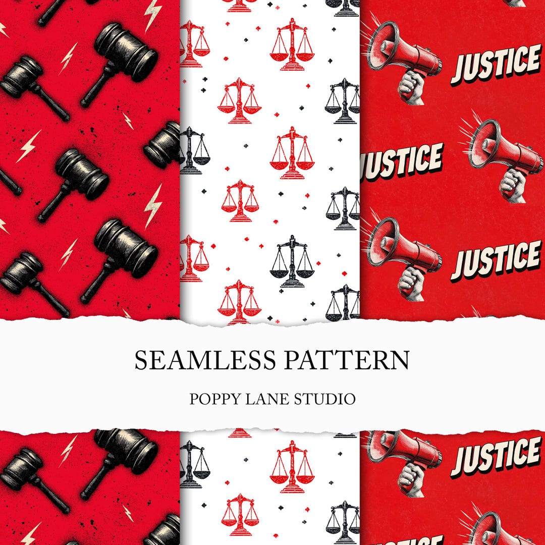 Justice Seamless Pattern, Fair Trial Digital Paper, Fairness Background ...