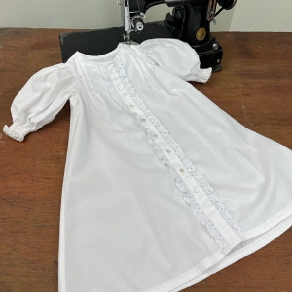 Infant day gown, baptismal, dedication, christening, 0-3 months