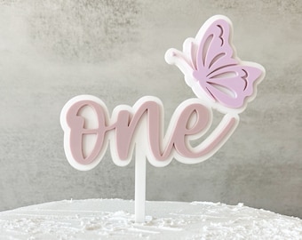Adorno para tarta de primer cumpleaños con forma de mariposa, adorno para tarta con forma de mariposa, adorno para tarta de un solo uso, tarta smash, primer cumpleaños, primer cumpleaños, morado