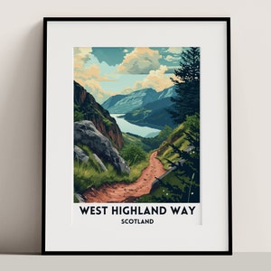 West Highland Way Travel Poster | Art Print | Scottish National Trail Poster | Nature Print Unframed Wall Art | Home Decor Gift