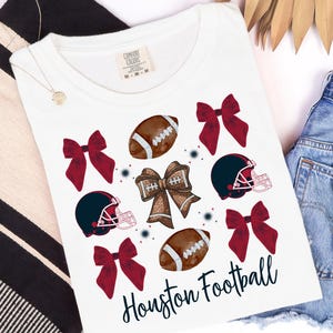 Houston Football Coquette PNG,  Texans Coquette Bows, Houston Texans Fan Gift, Texas Sublimation Digital Download.