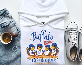 Buffalo Football PNG, Bills  Sublimation, Turkey and Touchdowns Sweatshirt Design, Sports Team Digital Download